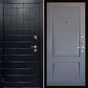 Входная металлическая дверь Сенатор ПЛЮС ALBERO BLACK Perfecto (Альберо Блэк/Серый бархат)
