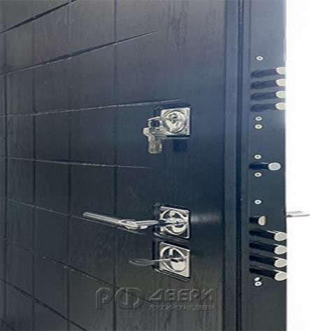 Входная металлическая дверь Сенатор ПЛЮС ALBERO BLACK 62002 (Альберо Блэк/Светло-серый Серена)
