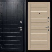 Входная металлическая дверь Сенатор ПЛЮС ALBERO BLACK LIGHT 2127 (Альберо Блэк/Кремовый Soft)