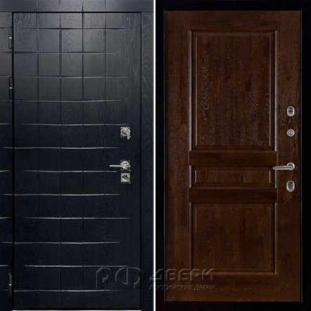 Входная металлическая дверь Сенатор ПЛЮС ALBERO BLACK Виктория (Альберо Блэк/Античный орех)