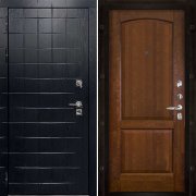 Входная металлическая дверь Сенатор ПЛЮС ALBERO BLACK Фоборг (Альберо Блэк/Античный орех)
