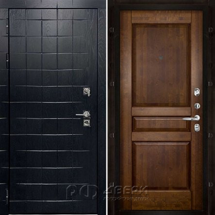 Входная металлическая дверь Сенатор ПЛЮС ALBERO BLACK Гармония (Альберо Блэк/Античный орех)