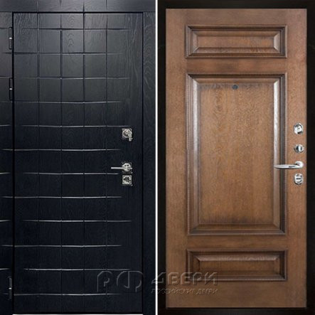 Входная металлическая дверь Сенатор ПЛЮС ALBERO BLACK Рим багет (Альберо Блэк/Коньяк)