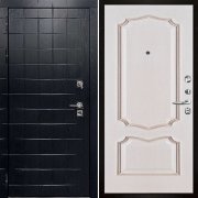 Входная металлическая дверь Сенатор ПЛЮС ALBERO BLACK Премьера (Альберо Блэк/Белая патина)