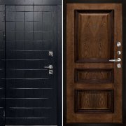 Входная металлическая дверь Сенатор ПЛЮС ALBERO BLACK Барселона (Альберо Блэк/Дуб Brandy)
