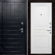Входная металлическая дверь Сенатор ПЛЮС ALBERO BLACK Гармония (Альберо Блэк/Эмаль белая)