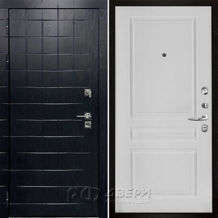 Входная металлическая дверь Сенатор ПЛЮС ALBERO BLACK Турин (Альберо Блэк/Эмаль белая)