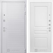 Входная металлическая дверь Piano white 03 (белый софт/белый софт)