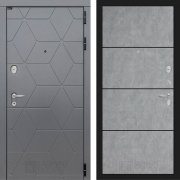 Входная металлическая дверь Cosmo 25 (графит софт/бетон светлый)