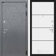 Входная металлическая дверь Cosmo 25 (графит софт/белый софт)