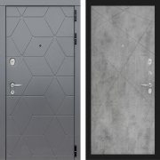 Входная металлическая дверь Cosmo 24 (графит софт/бетон светлый)