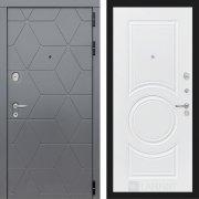 Входная металлическая дверь Cosmo 23 (графит софт/белый софт)