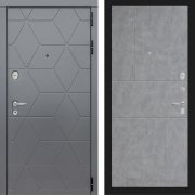 Входная металлическая дверь Cosmo 21 (графит софт/бетон светлый)