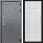 Входная металлическая дверь Cosmo 12 (графит софт/белое дерево)
