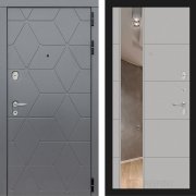 Входная металлическая дверь Cosmo 19 (графит софт/зеркало грей софт)