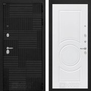 Входная металлическая дверь Pazl 23 (лофт черный/белый софт)