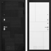 Входная металлическая дверь Pazl 21 (лофт черный/белый софт)