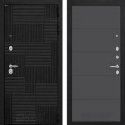 Входная металлическая дверь Pazl 13 (лофт черный/графит софт)