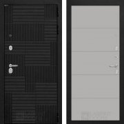 Входная металлическая дверь Pazl 13 (лофт черный/грей софт)