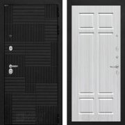 Входная металлическая дверь Pazl 08 (лофт черный/кристалл вуд)