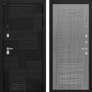 Входная металлическая дверь Pazl 06 (лофт черный/сандал серый)