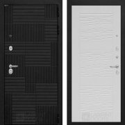 Входная металлическая дверь Pazl 06 (лофт черный/белое дерево)