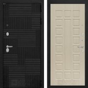 Входная металлическая дверь Pazl 03 (лофт черный/беленый дуб)