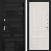 Входная металлическая дверь Pazl 03 (лофт черный/сандал белый)
