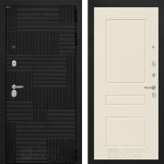Входная металлическая дверь Pazl 03 (лофт черный/крем софт)