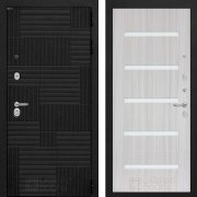 Входная металлическая дверь Pazl 01 (лофт черный/сандал белый)