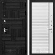 Входная металлическая дверь Pazl 22 (лофт черный/белый софт)