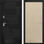 Входная металлическая дверь Pazl 05 (лофт черный/венге светлый)