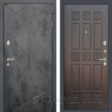 Входная металлическая дверь Loft 16 (бетон темный/алмон 28)
