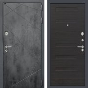 Входная металлическая дверь Loft 14 (бетон темный/эковенге горизонтальный)