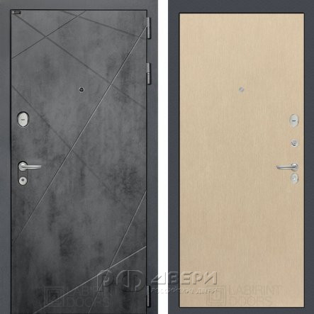 Входная металлическая дверь Loft 05 (бетон темный/венге светлый)