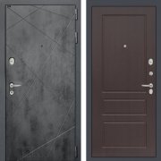 Входная металлическая дверь Loft 03 (бетон темный/орех премиум)