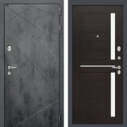 Входная металлическая дверь Loft 02 (бетон темный/венге)