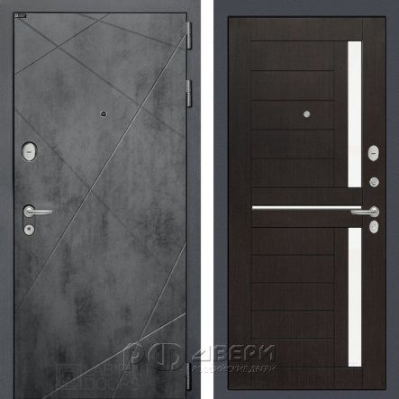 Входная металлическая дверь Loft 02 (бетон темный/венге)