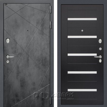 Входная металлическая дверь Loft 01 (бетон темный/венге)