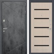 Входная металлическая дверь Loft 01 (бетон темный/беленый дуб)