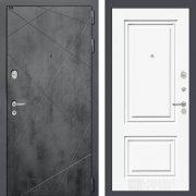 Входная металлическая дверь Loft 26 (бетон темный/эмаль ral 9003)