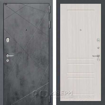 Входная металлическая дверь Loft 03 (бетон темный/сандал белый)