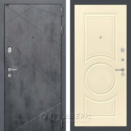 Входная металлическая дверь Loft 23 (бетон темный/шампань софт)