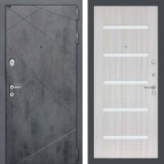 Входная металлическая дверь Loft 01 (бетон темный/сандал белый)