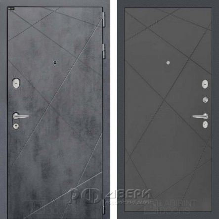 Входная металлическая дверь Loft 24 (бетон темный/графит софт)